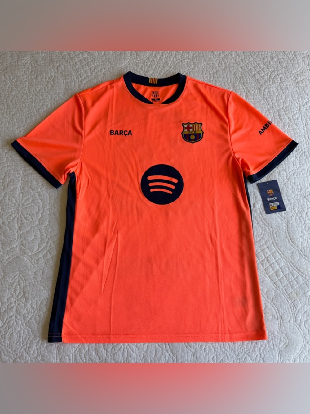 Lamine Yamal # 10 FC Barcelona Neon Orange 2026 Men’s M Replica Player Jersey